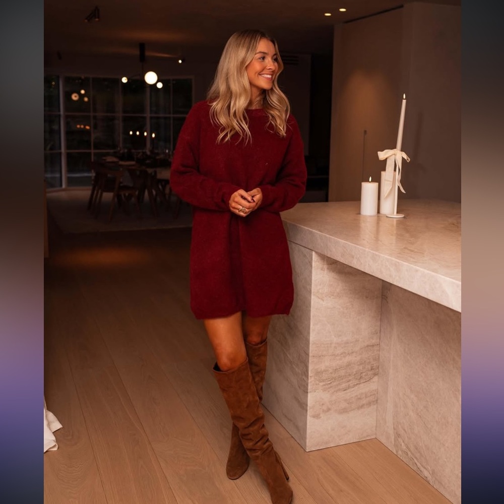 Dreamers Burgundy Sweater Dress size M